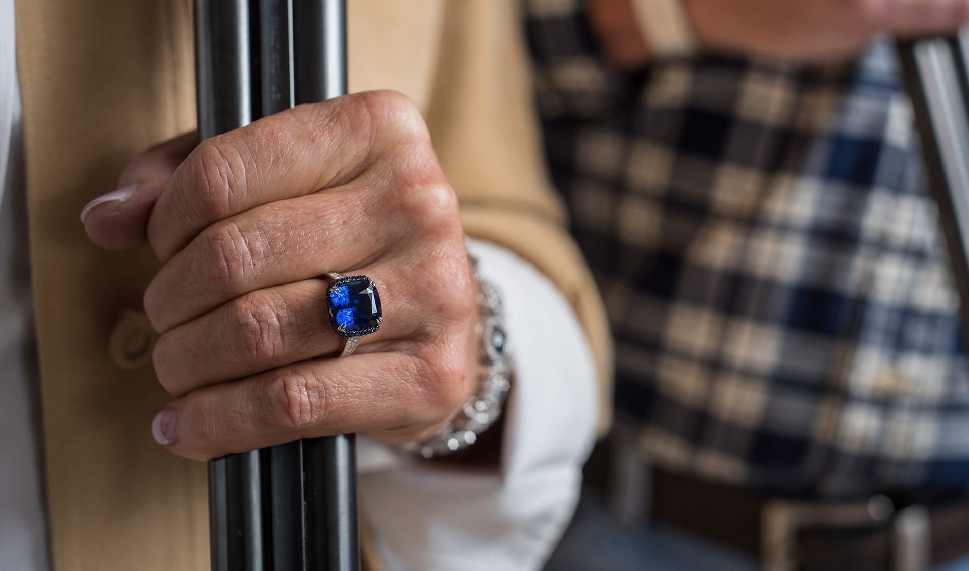 Natural Sapphire in a Ring