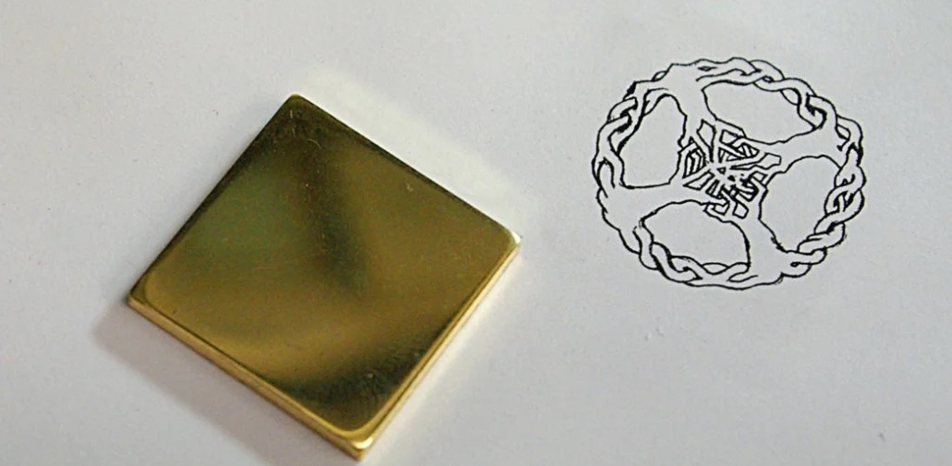 Design printed for transfer to plate.