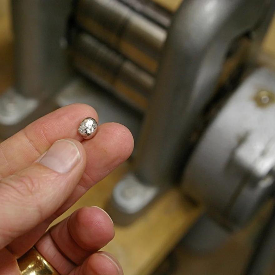 Platinum ingot out of the smelter