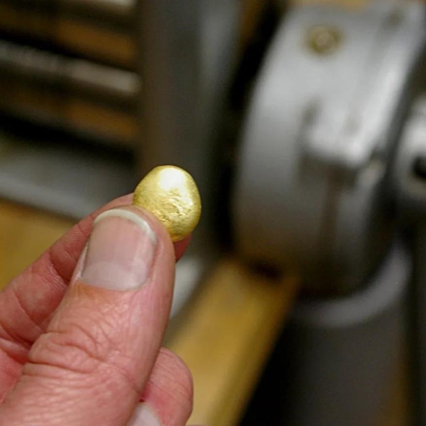 Gold ball ingot for making the other components.