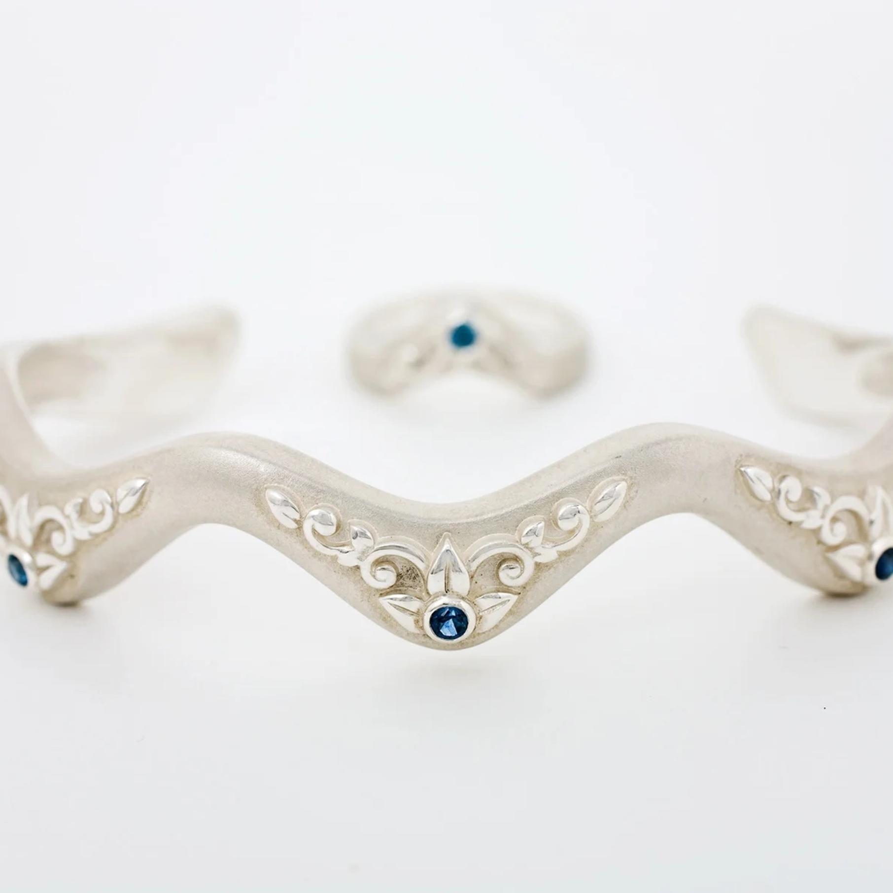 Platinum and Yogo Sapphire Bracelet