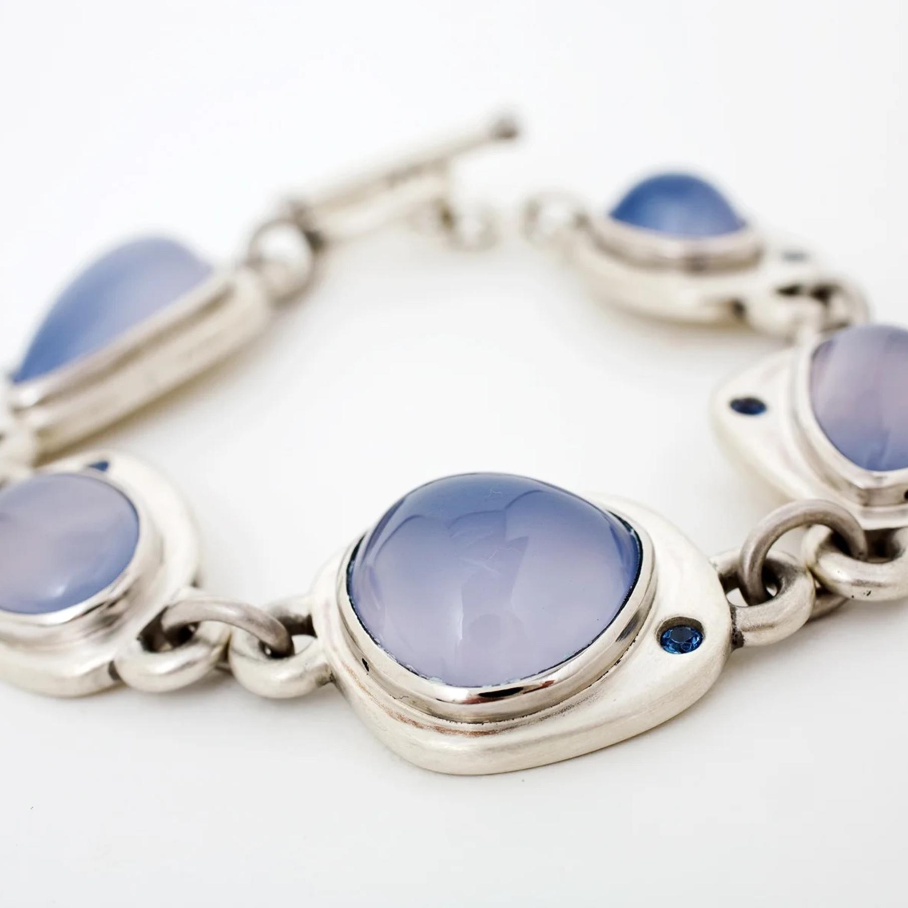 Yogo Sapphire and Platinum Bracelet