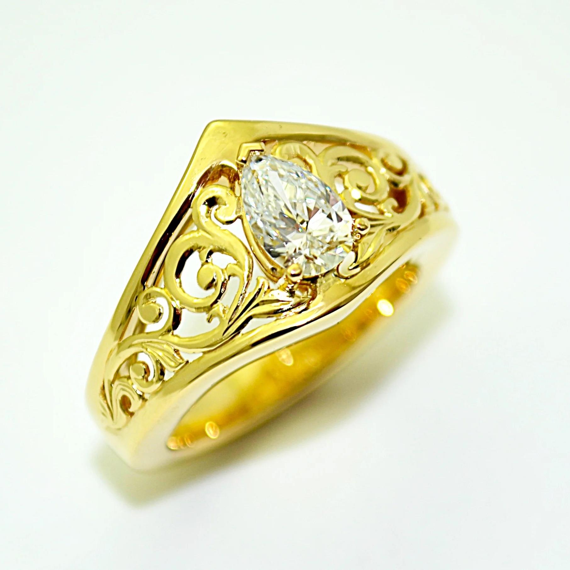 Gold, Diamond Engagement Ring