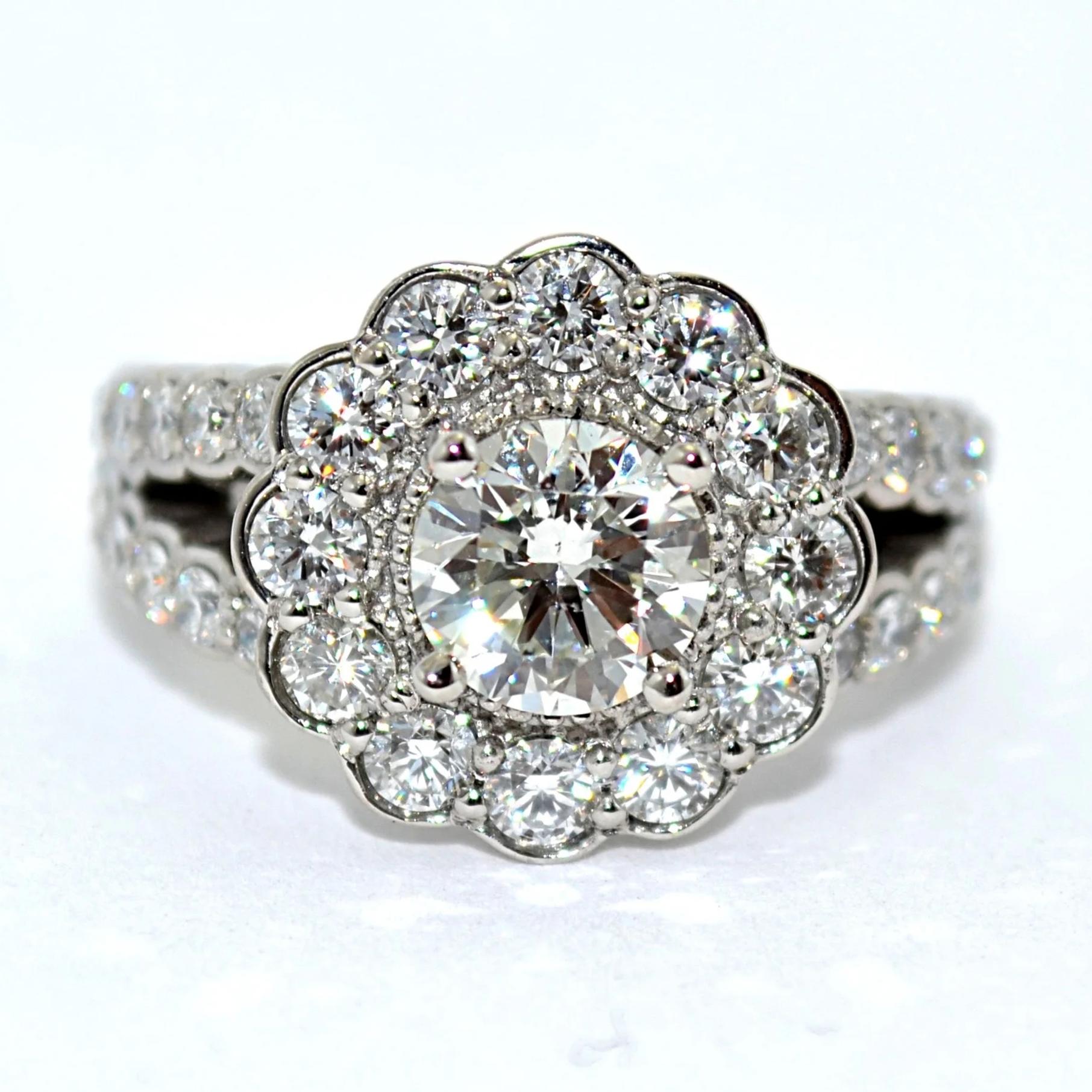 Platinum and Diamond Engagement Ring