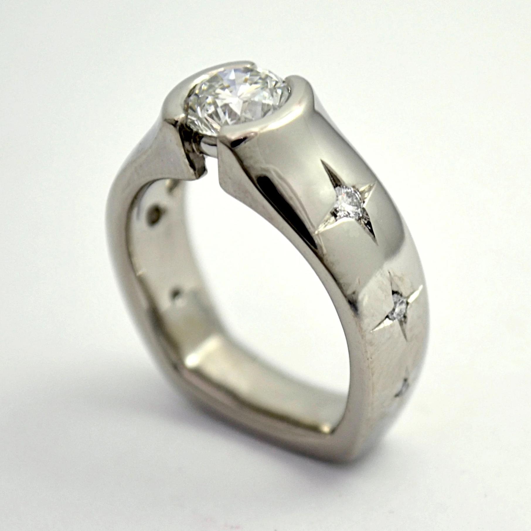 Platinum and Diamond Engagement Ring