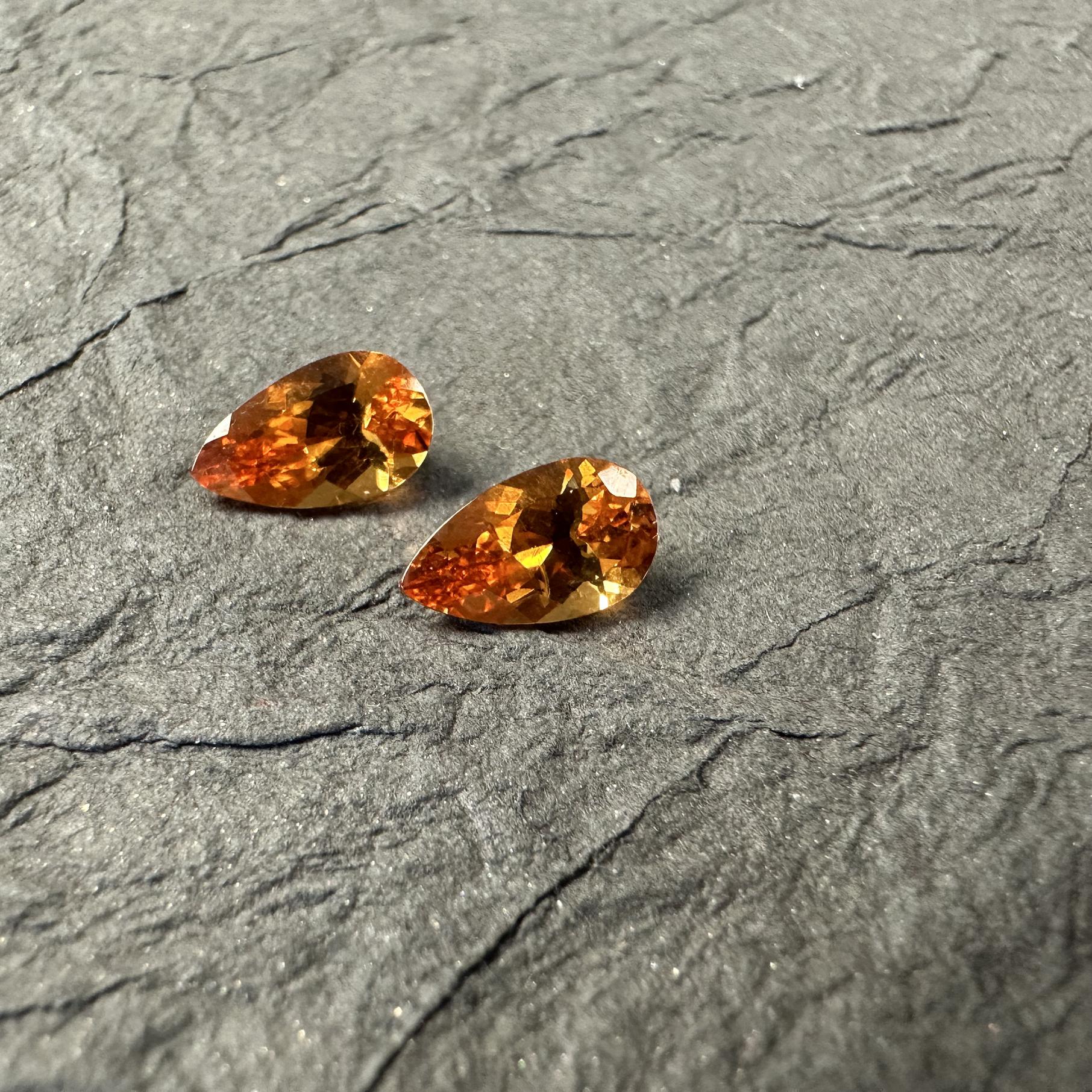 3.47cttw Orange Garnets