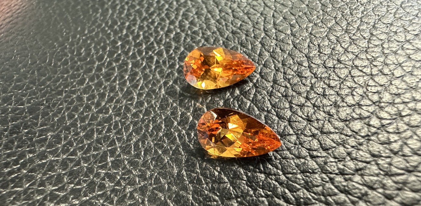 3.47cttw Orange Garnets