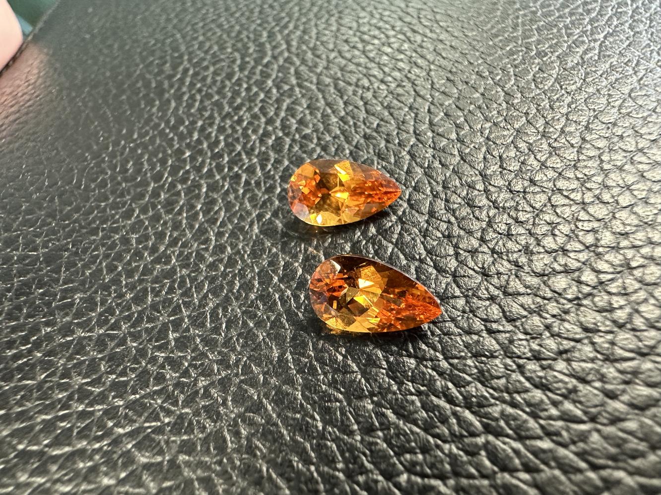 3.47cttw Orange Garnets