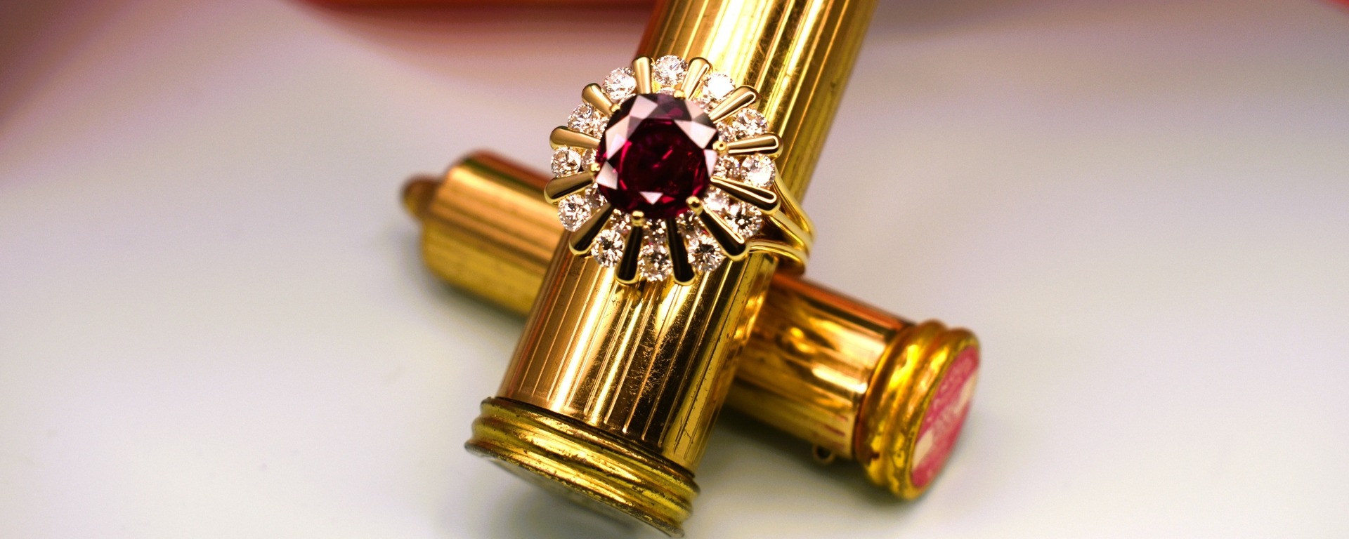 Ruby & Diamond Coutur Ring