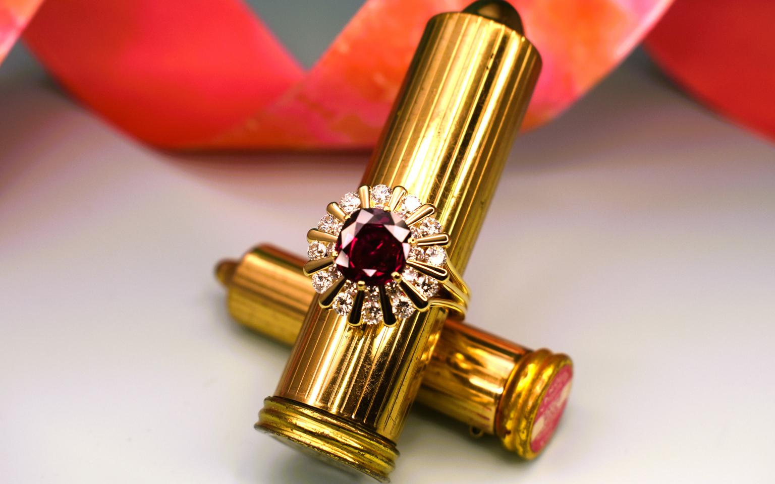 Ruby & Diamond Coutur Ring