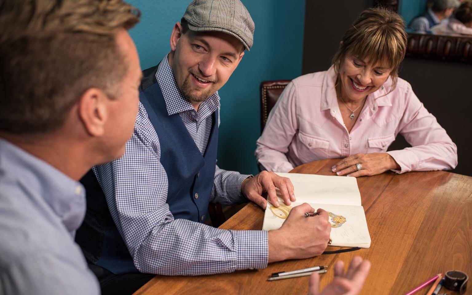 Designing with clients.